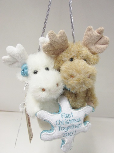 562933 \"First Christmas Together 2007\"<BR>Boyd\'s Moose Couple Ornament<br> (click on picture for full details)